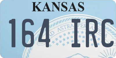 KS license plate 164IRC