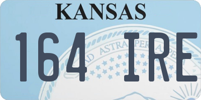 KS license plate 164IRE