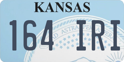 KS license plate 164IRI