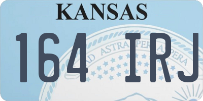 KS license plate 164IRJ