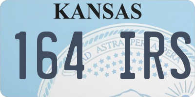KS license plate 164IRS