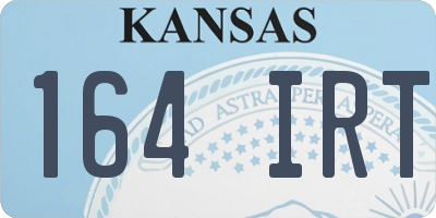KS license plate 164IRT
