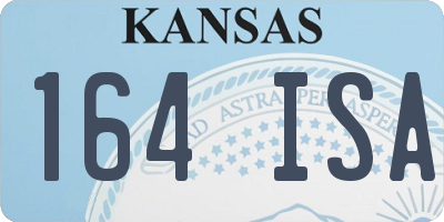 KS license plate 164ISA