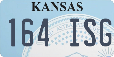 KS license plate 164ISG