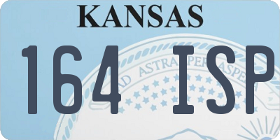 KS license plate 164ISP