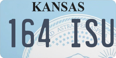KS license plate 164ISU