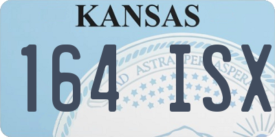 KS license plate 164ISX
