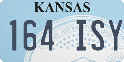 KS license plate 164ISY