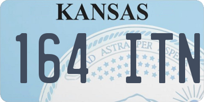 KS license plate 164ITN