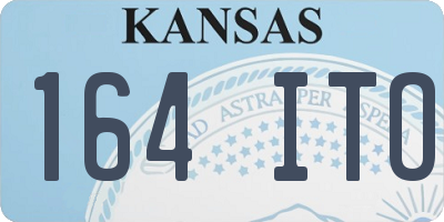 KS license plate 164ITO