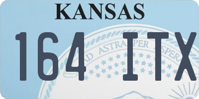 KS license plate 164ITX