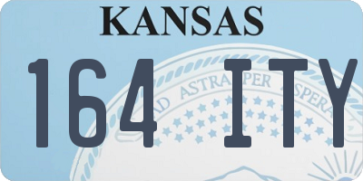 KS license plate 164ITY