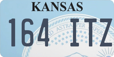 KS license plate 164ITZ
