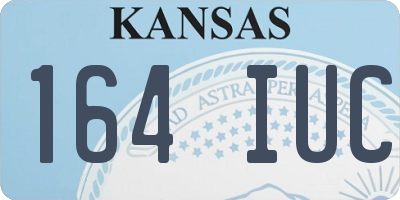 KS license plate 164IUC