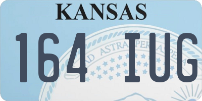 KS license plate 164IUG
