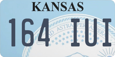 KS license plate 164IUI