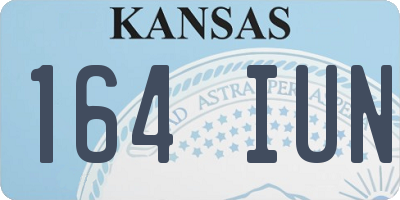 KS license plate 164IUN