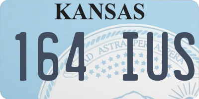 KS license plate 164IUS