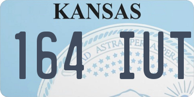 KS license plate 164IUT