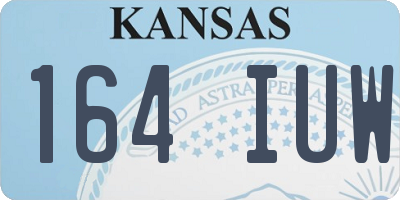KS license plate 164IUW