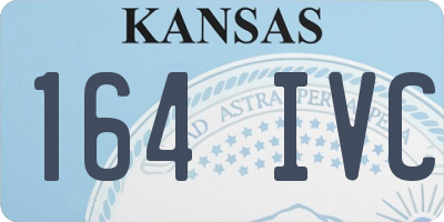 KS license plate 164IVC