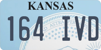 KS license plate 164IVD