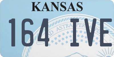 KS license plate 164IVE