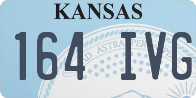 KS license plate 164IVG