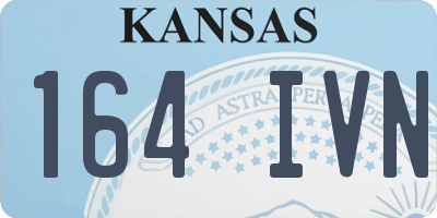 KS license plate 164IVN