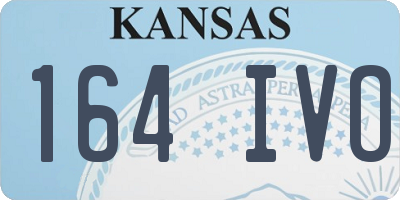KS license plate 164IVO