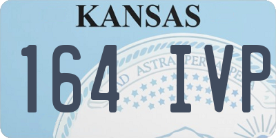 KS license plate 164IVP