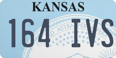 KS license plate 164IVS