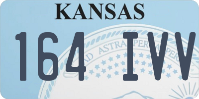 KS license plate 164IVV