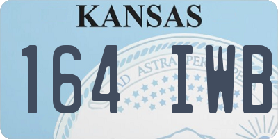 KS license plate 164IWB