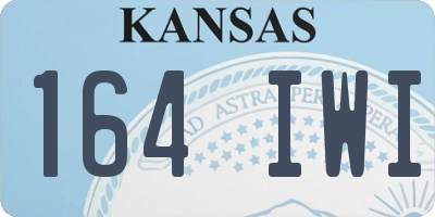 KS license plate 164IWI