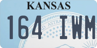 KS license plate 164IWM