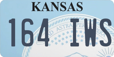 KS license plate 164IWS