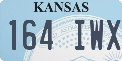 KS license plate 164IWX
