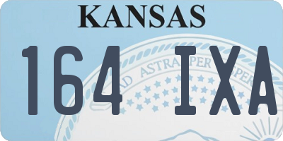 KS license plate 164IXA
