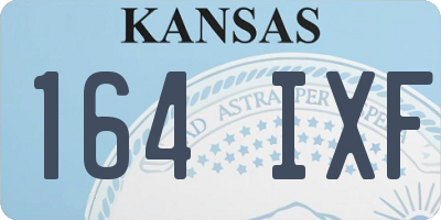 KS license plate 164IXF