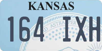 KS license plate 164IXH