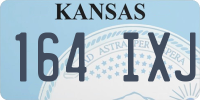 KS license plate 164IXJ