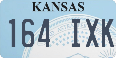 KS license plate 164IXK