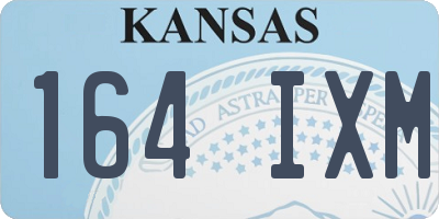 KS license plate 164IXM