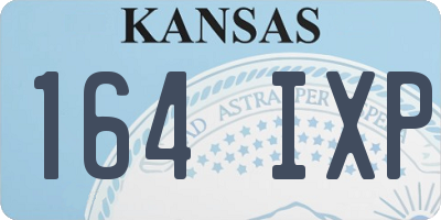 KS license plate 164IXP