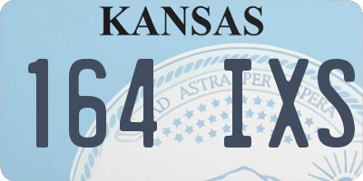 KS license plate 164IXS