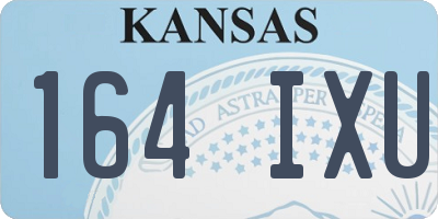 KS license plate 164IXU