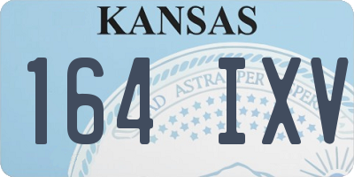 KS license plate 164IXV