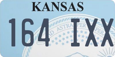 KS license plate 164IXX