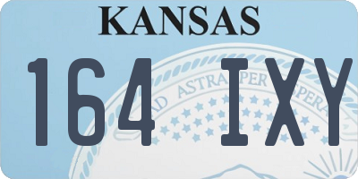 KS license plate 164IXY